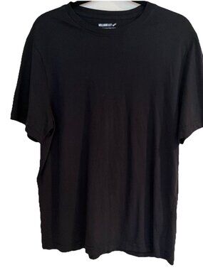 William Rast Shirt Mens Large Black Pima Peruvian Cotton Crewneck Tee Soft